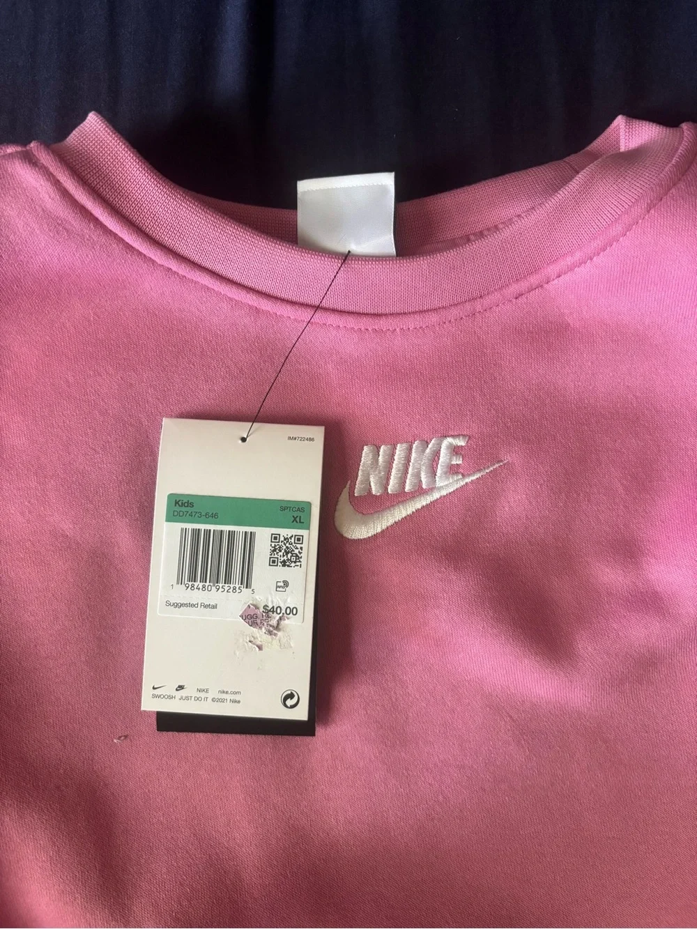 Nike Kids Pink Fleece Sweatshirt & Jogger Set